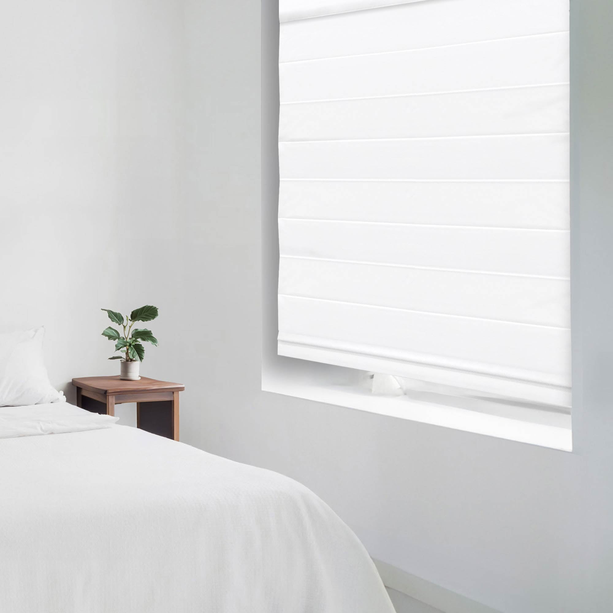 Regal Living Insulating Cordless Blackout Roman Shade, White, 53W x 72L