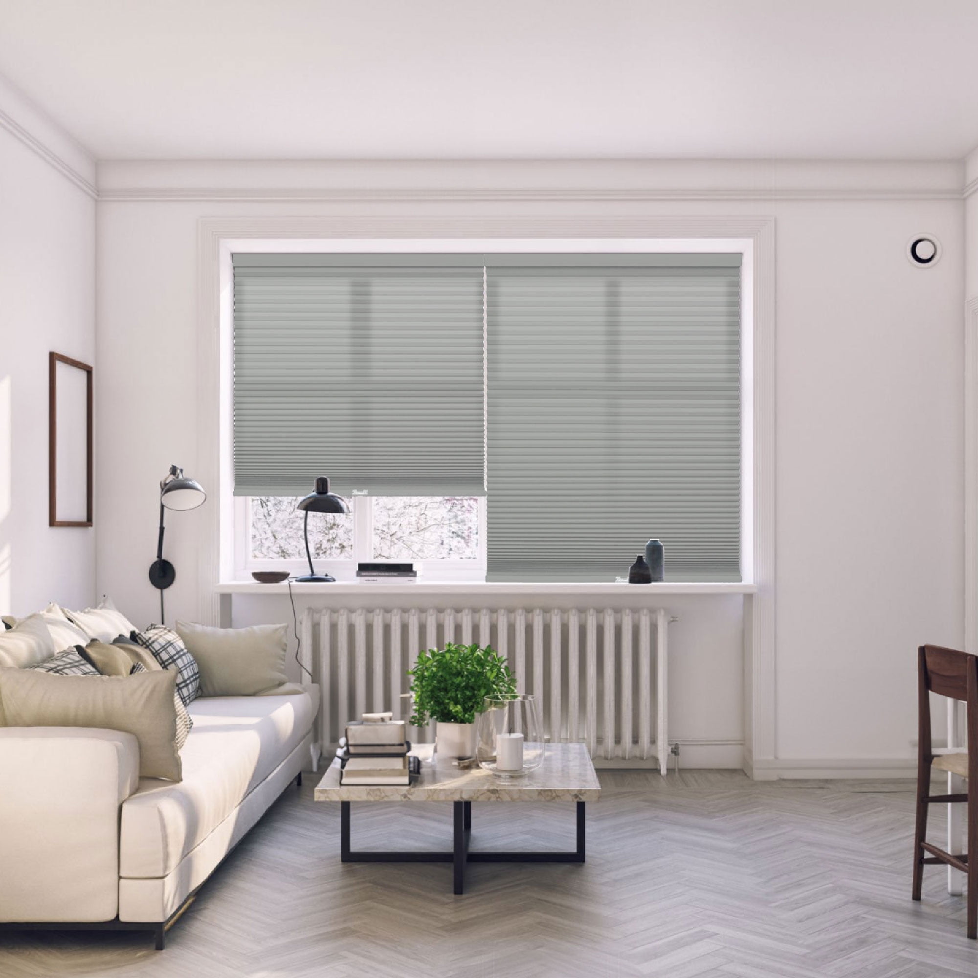 Regal Living Light Filtering Cordless Cellular Shade, Anchor Gray - 33.5" W x 48" L