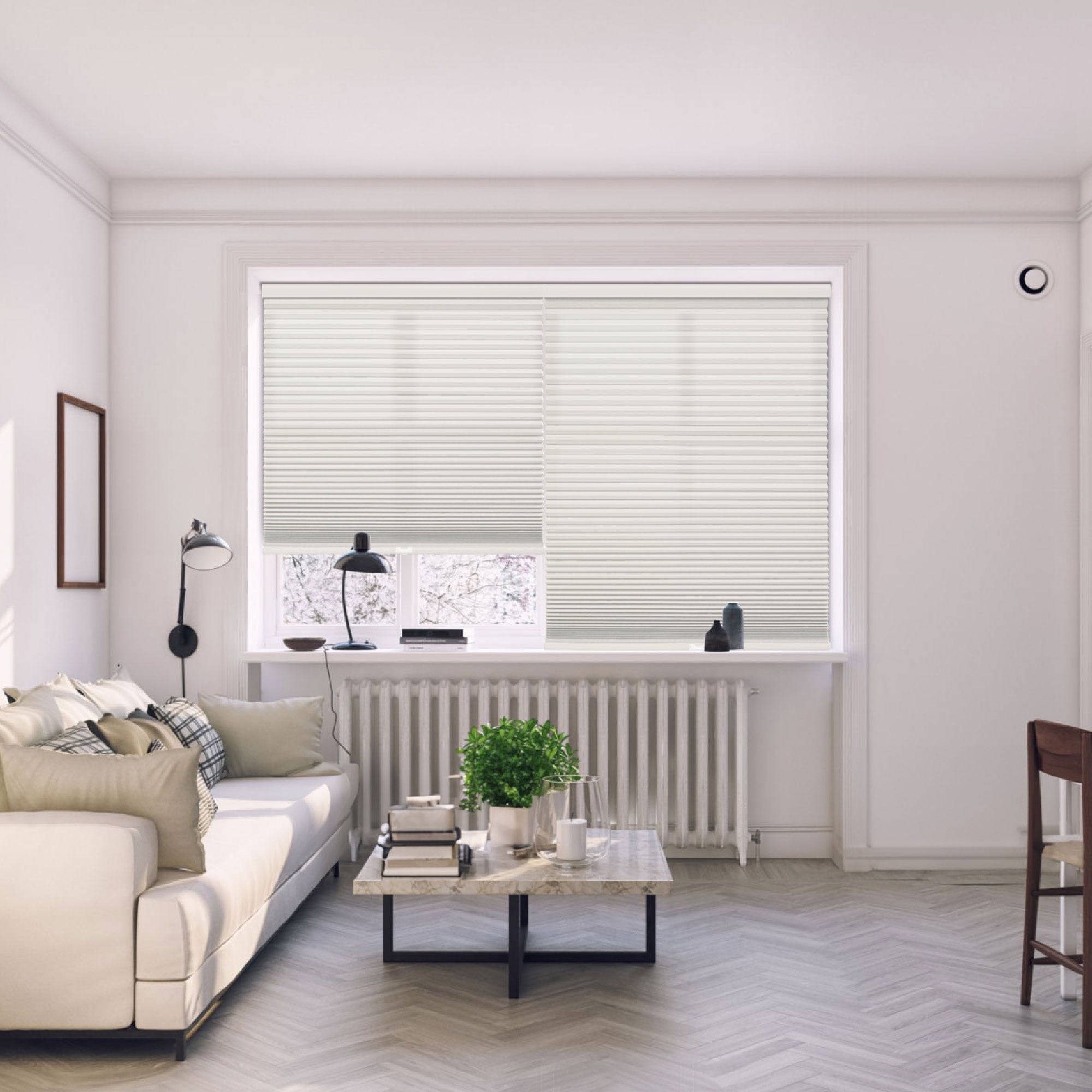 Regal Living Light Filtering Cordless Cellular Shade, Ivory - 37.5" W x 64" L