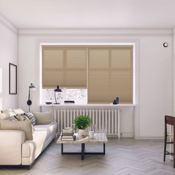 Regal Living Light Filtering Cordless Cellular Shade, Latte - 30" W x 64" L