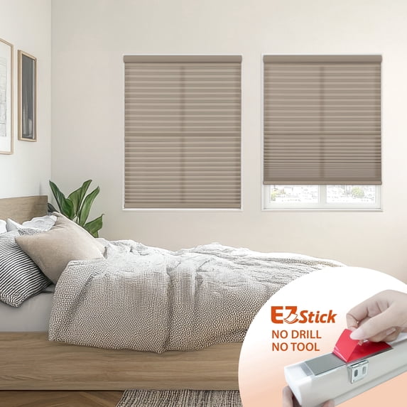Regal Living Linen EZ Stick No Drill Light Filtering 1" Cellular Shade - 29" W x 64" L