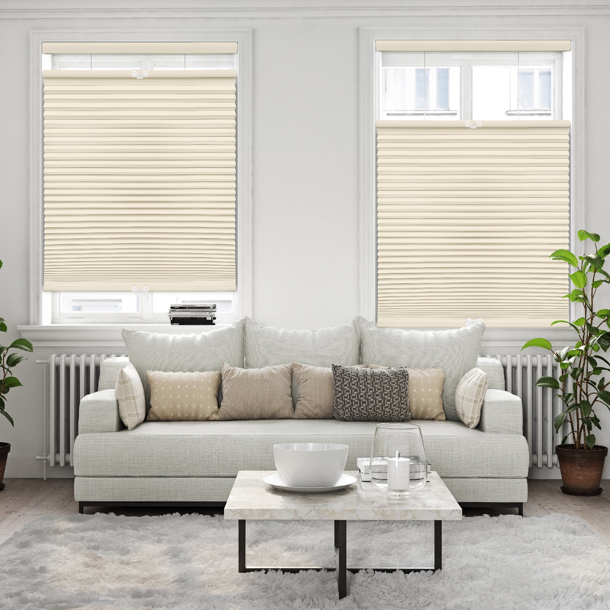 Regal Living Top Down Bottom Up Blackout Cordless Cellular Shade, Alabaster - 29" W x 72" L