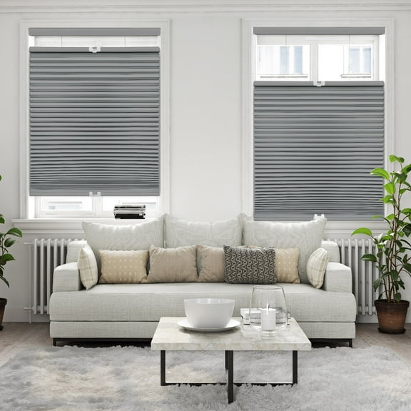 Regal Living Top Down Bottom Up Blackout Cordless Cellular Shade, Anchor Gray - 63" W x 64" L