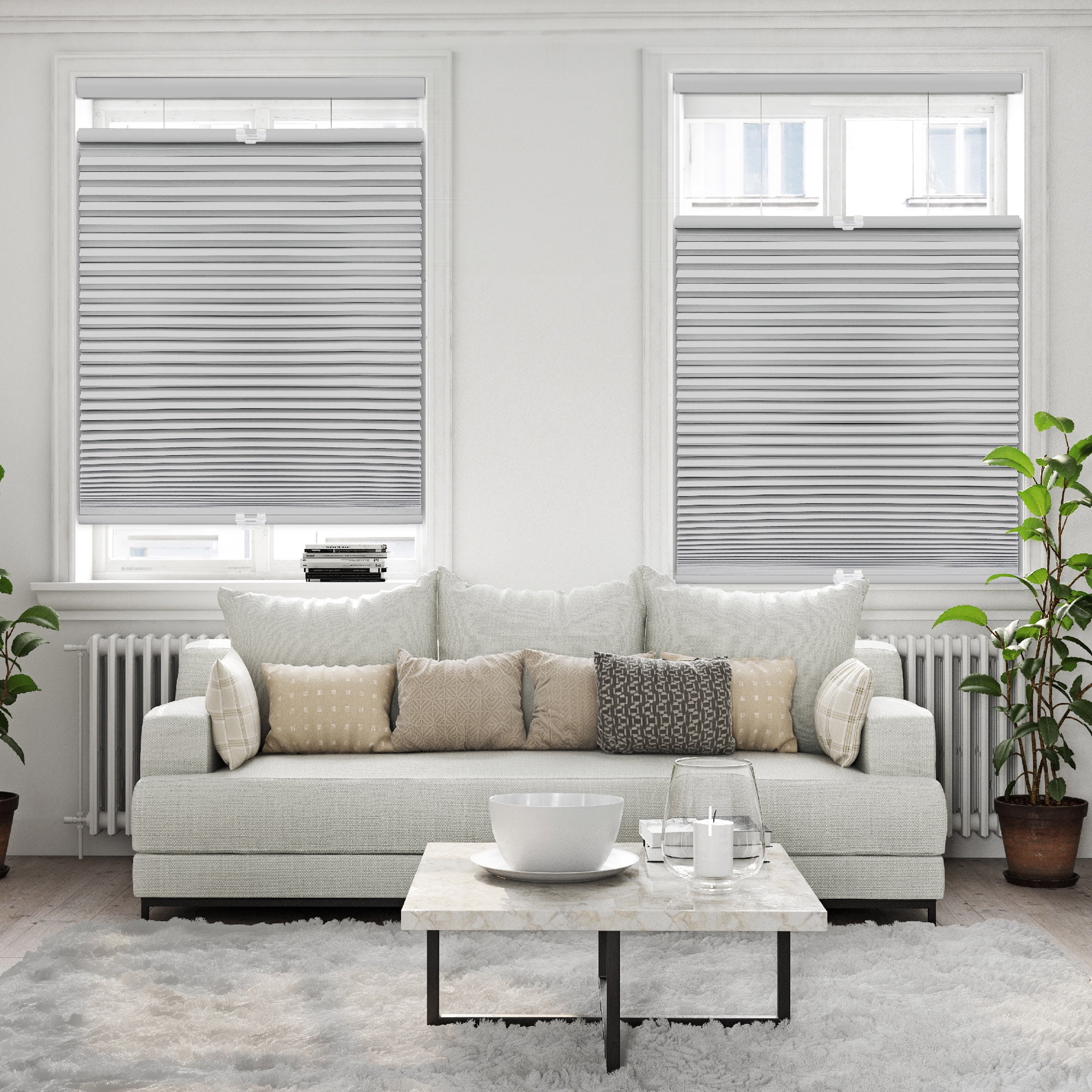 Regal Living Top Down Bottom Up Blackout Cordless Cellular Shade, Gray Cloud - 26" W x 72" L