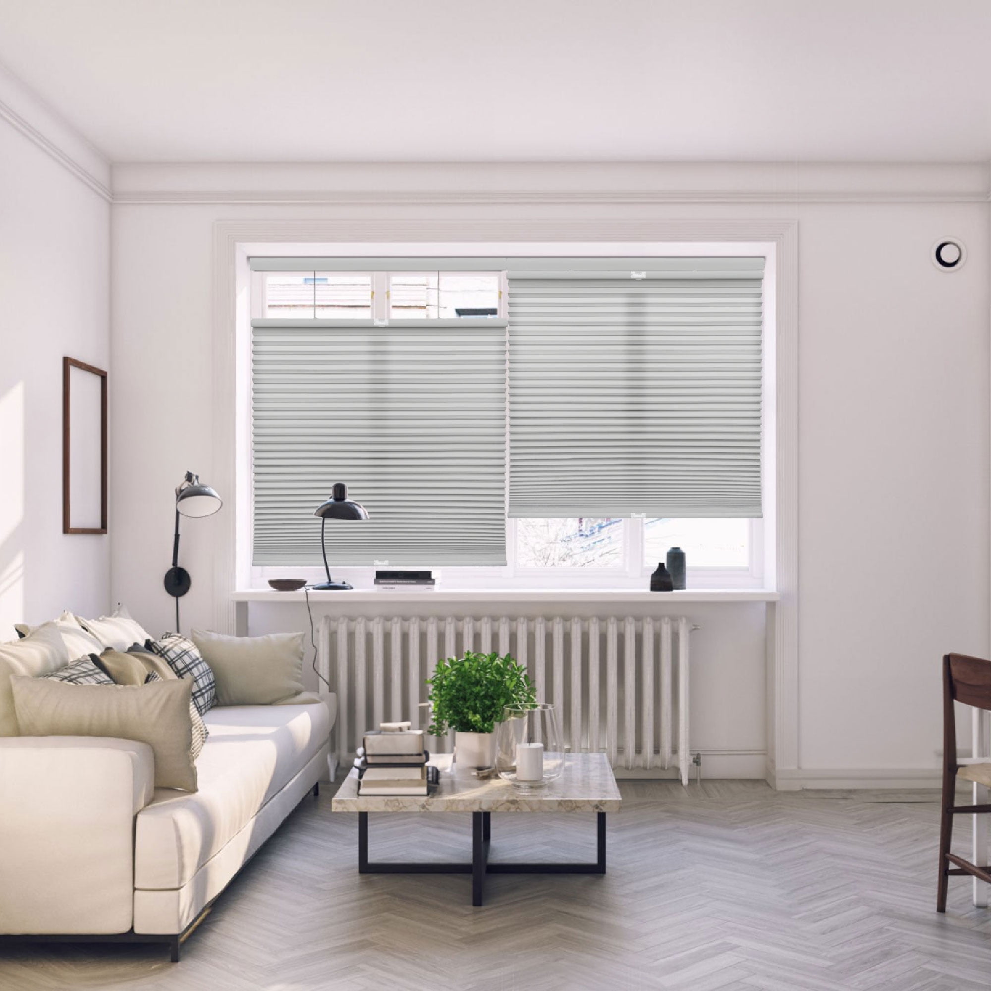 Regal Living Top Down Bottom Up Light Filtering Cordless Cellular Shade, Gray Cloud - 26.5" W x 72" L