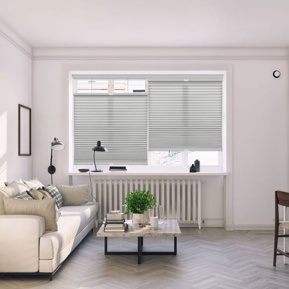 Regal Living Top Down Bottom Up Light Filtering Cordless Cellular Shade, Gray Cloud - 34.5" W x 64" L