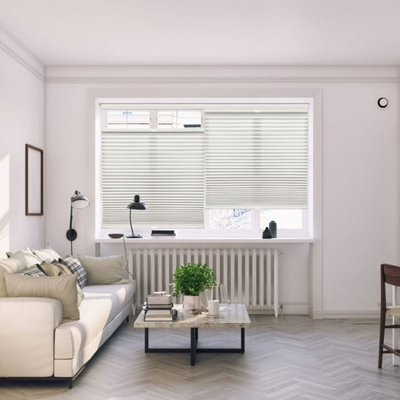 Regal Living Top Down Bottom Up Light Filtering Cordless Cellular Shade, Ivory - 21" W x 72" L