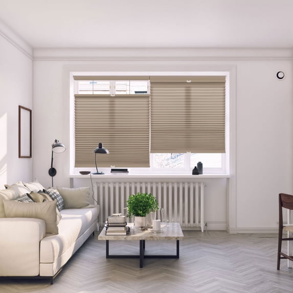 Regal Living Top Down Bottom Up Light Filtering Cordless Cellular Shade, Latte - 32" W x 84" L