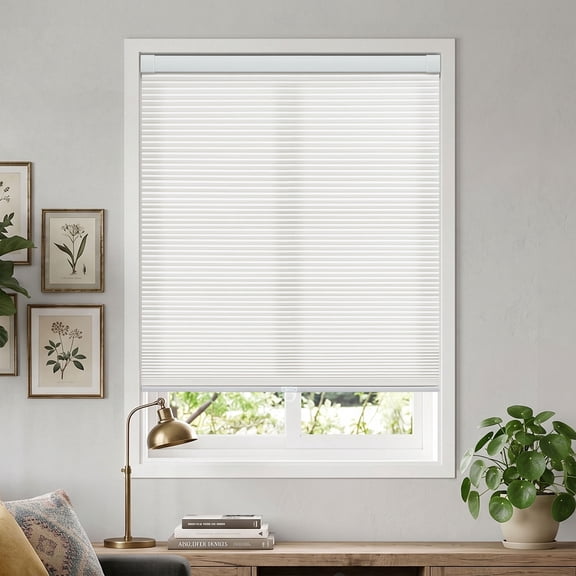 Regal Living White EZ Grip No Drill Light Filtering Cellular Shade - 21" W x 64" L