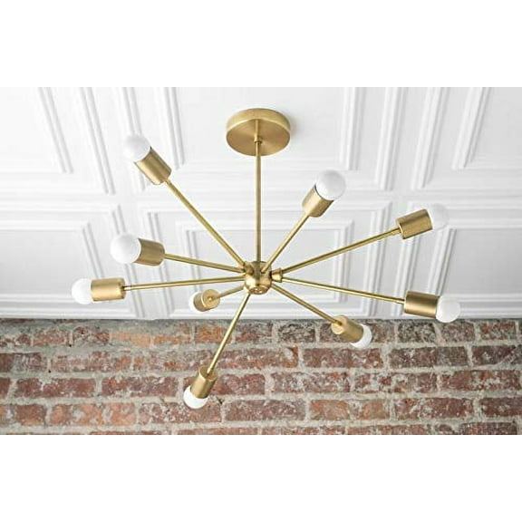 Regal Nauticaz 9-Light Contemporary Brass Spunik Chandelier