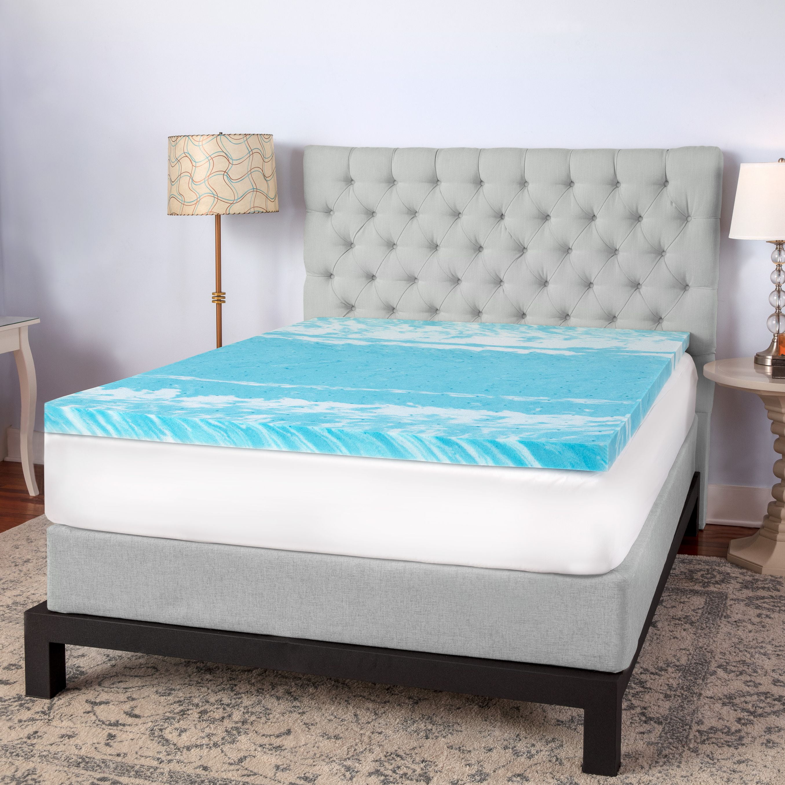 4 Inch Gel Swirl Memory Foam Topper