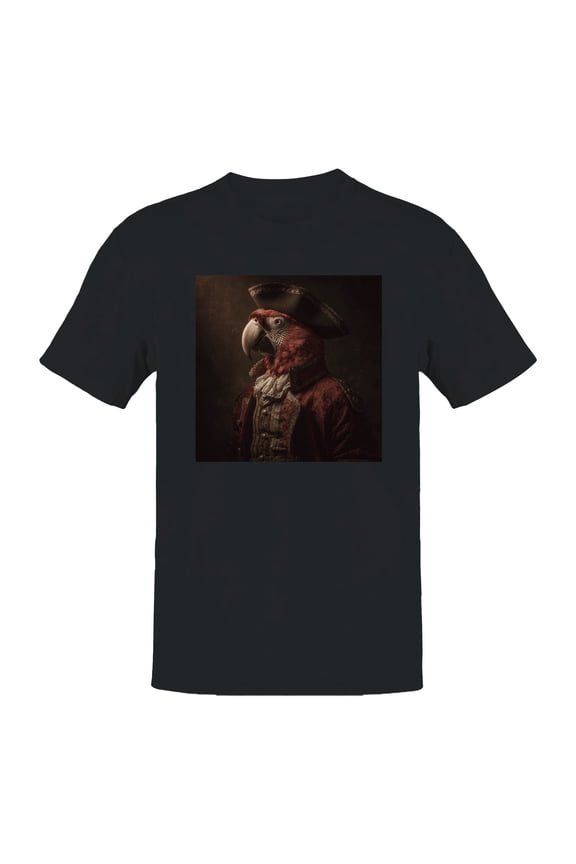 Regal Parrot in Pirate Attire Men's T-shirt