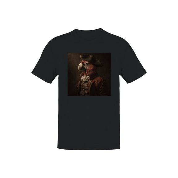 Regal Parrot in Pirate Attire Men's T-shirt