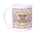 thumbnail image 1 of 3dRose, Regal Pastel Mod Damask Monogram Initial X, 11oz Mug, 1 of 3
