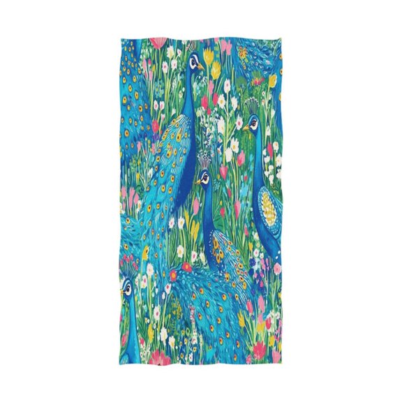 Regal Peacocks 64''x32'' Bath Towels Lightweight Quick-Dry Breathable Soft for Gym Travel Swim
