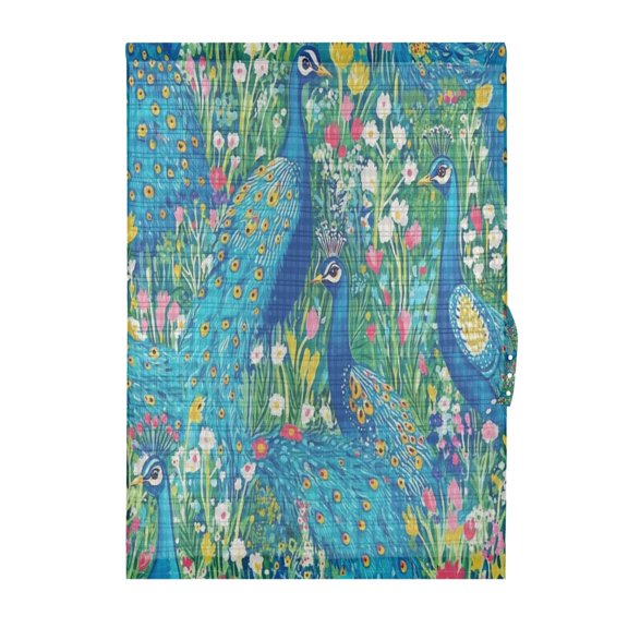 Regal Peacocks Door Curtain 25x40in Privacy Mesh with UV Protection Tie Back Rod Pockets