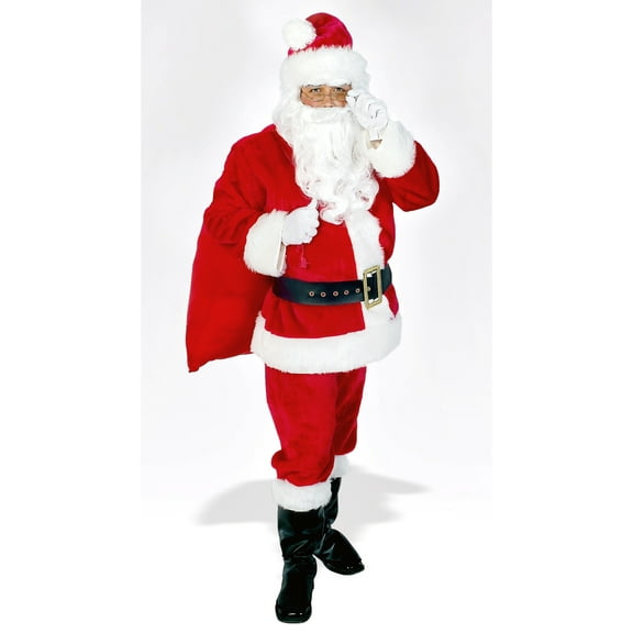 Rubies Regal Plush Santa Suit with Wig & Beard Costume for Adults, Men's One Size