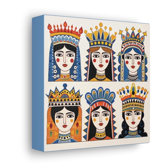 Regal Queens Canvas Art - Cultural Beauty Series - Canvas Gallery Wraps