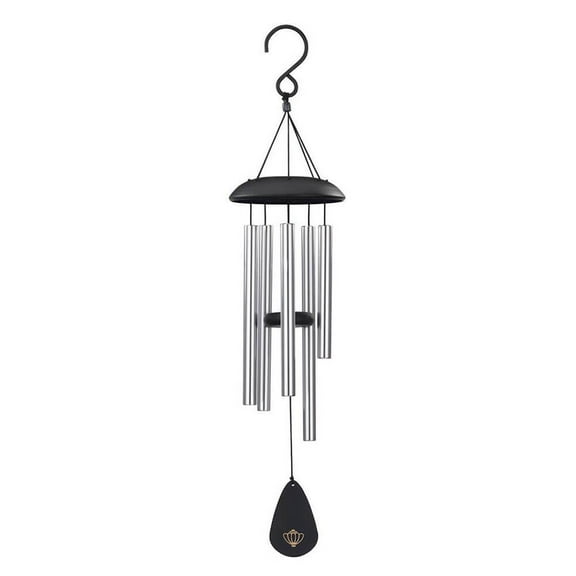 Regal REGL11174 25 inch Classic Wind Chime - Black/Silver