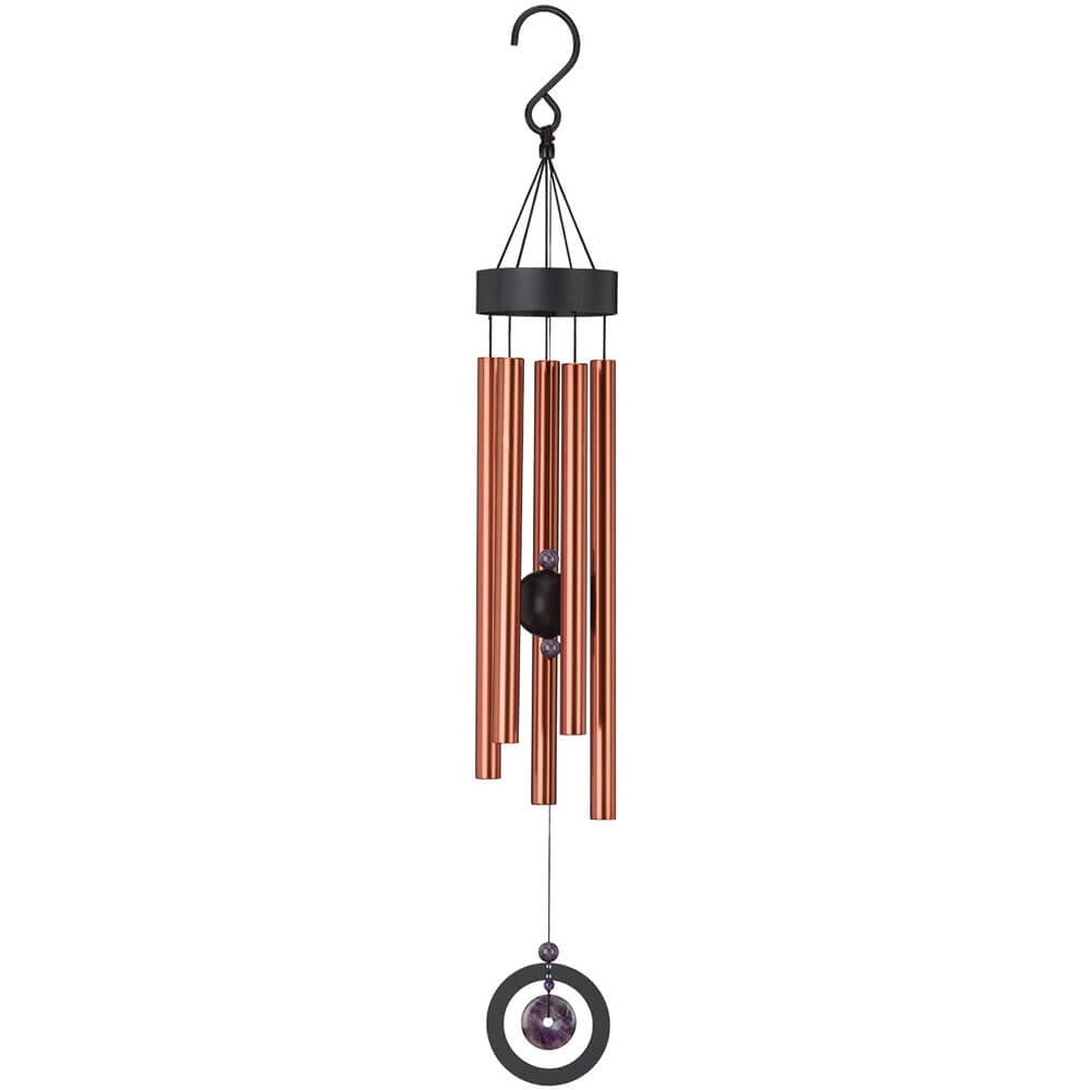 Regal REGL11431 32 inch Healing Stone Wind Chime - Amethyst
