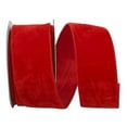 thumbnail image 1 of Regal Red Plush Velvet Wired Ribbon, 1 of 1