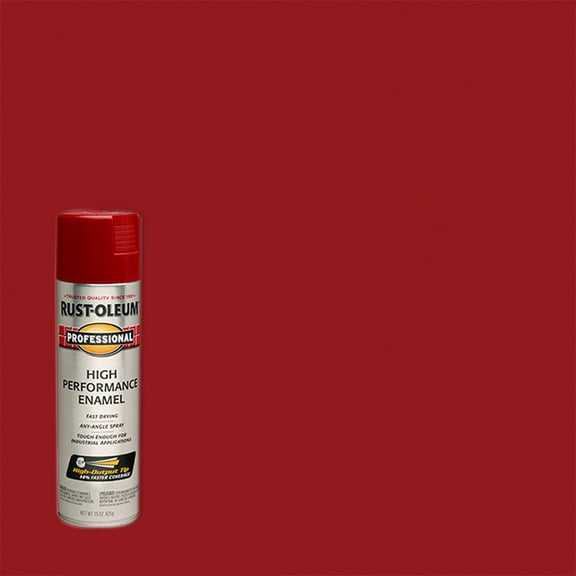 6 Pack, Regal Red, Rust-Oleum Professional High Performance Gloss Enamel Spray Paint-7565838, 15 oz