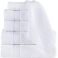 thumbnail image 1 of Regal Ruby, 6 Piece Towel Set, 2 Bath Towels 2 Hand Towels 2 Washcloths, Soft and Absorbent, 100% Turkish Cotton Towels for Bathroom and Kitchen Shower Towel, White, 1 of 6