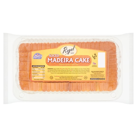 Regal Sliced Madeira Cake 10 Pieces, Imported from Britain