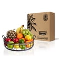 thumbnail image 1 of Regal Trunk & Co. Rustic Round Wire Serving Tray, Black, 1 of 10