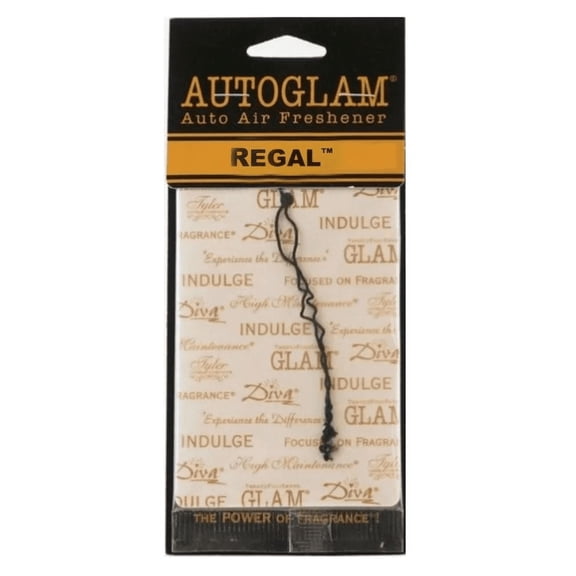 Tyler Candle Autoglam Ivory And Gold Tone Cardboard Fragrant Scented Auto Air Freshener Mirror Hanger, Pack of 2, Trophy