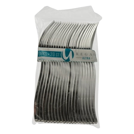 Regal Ultra RU29241VMS Silver Plastic Forks Sold as: Pack