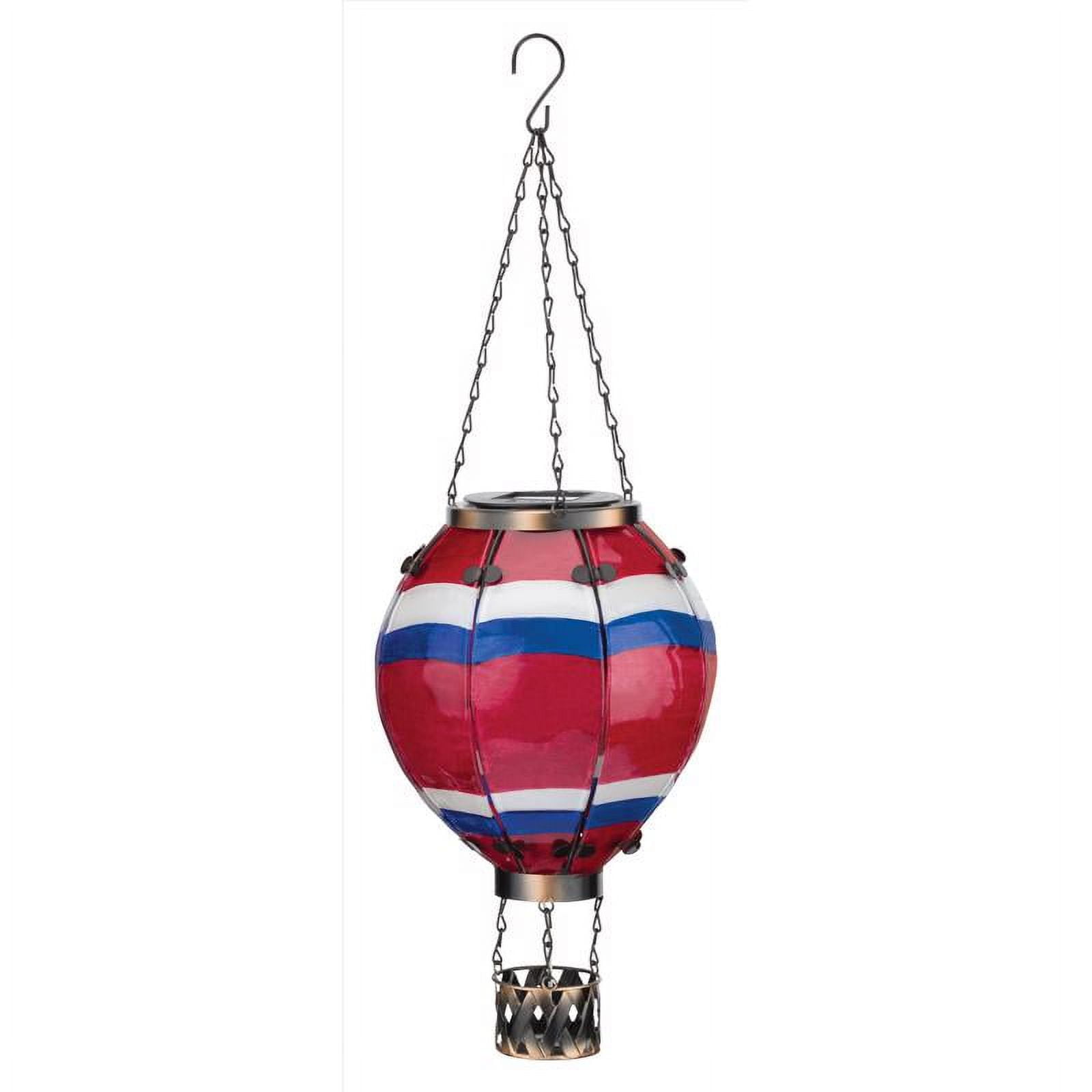 Multicolor Glass and Metal Hot Air Balloon Lantern