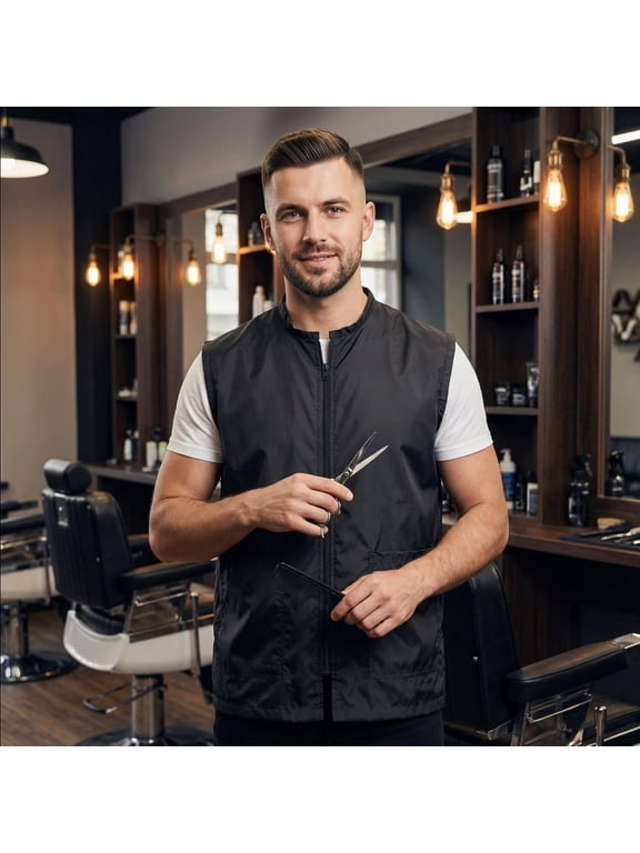 Men's Sleeveless 2XL Smock Vest | Professional Hair-Repellent Workwear (2XL)