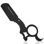 Regale Barber Supply Finger Ring Straight Edge Razor - Black Matte