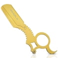 thumbnail image 1 of Regale Barber Supply Titanium Gold Finger Insert Replaceable Blade Razor, Stainless Steel, Barber Razor for Men's Shaving, Barbers Shaving Knife, 1 of 9