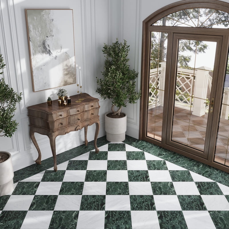 Regalia 12x12 Verde Alpi Porcelain Veining Wall and Floor Tile (13.56 sq ft/case) - 14 Pack