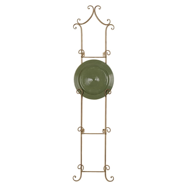 Regalla Plate Rack Satin Gold 4 Plate - Walmart.com