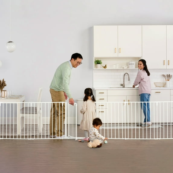 Regalo 194 Inch Super Wide Adjustable Baby Gate and Play Yard for Ages 6 to 24 Months