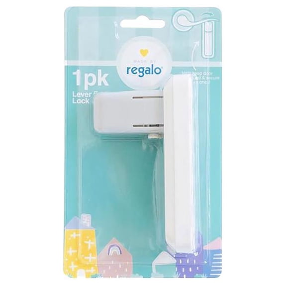 LEVER HANDLE LCK WHT 1PK(Pack of 1)