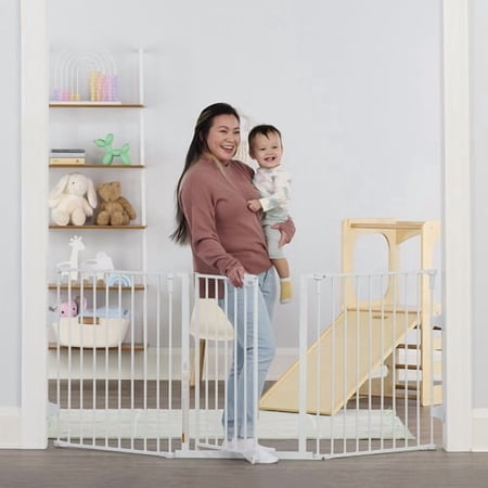 Regalo 76 Inch Super Wide Baby Gate, 3-Panel Baby Safety Gate, Configurable, Age Group 6 to 24 Months