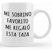regalo chistoso por parte de sobrino para tia o tio taza de cafe regalo de cumpleanos navidad mug in spanish، ciram newty coffee coug، tea cup، gift for birth، Christmas th