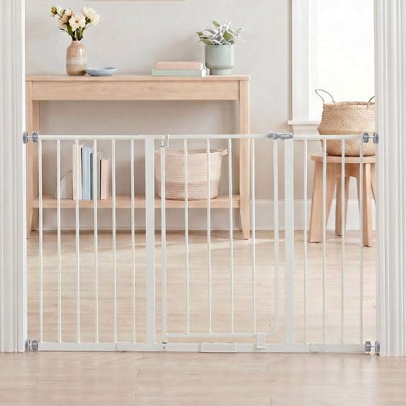 Regalo Easy Open 47-Inch Extra Wide Walk Thru Baby Safety Gate, White, Hardware Mounts Included, Ages 6 to 24 Months