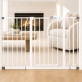 thumbnail interactive-video image 1 of Regalo Easy Step 49-Inch Extra Wide Baby Safety Gate, White, 1 of 10