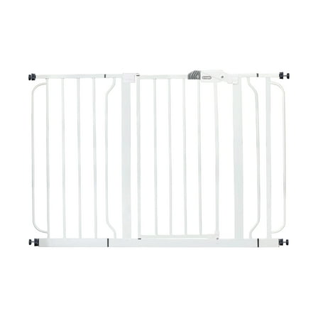Regalo Easy Step Extra Wide 49-Inch Baby Safety Gate, White – Adjustable Metal Gate for Babies 6–24 Months