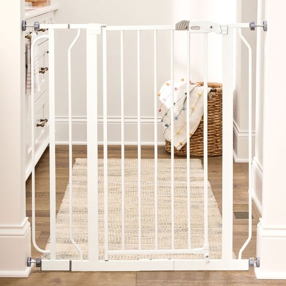 Regalo Easy Step Extra Tall Walk Thru Baby Safety Gate, Fits Openings 29-36.5 Inches, White