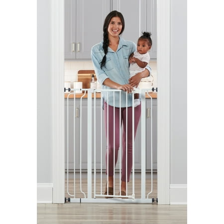 Regalo Easy Step Extra Tall Walk Thru Baby Safety Gate, 36 Inch Adjustable Pressure Mounted for Doorways, 29 to 36.5 Inches Wide