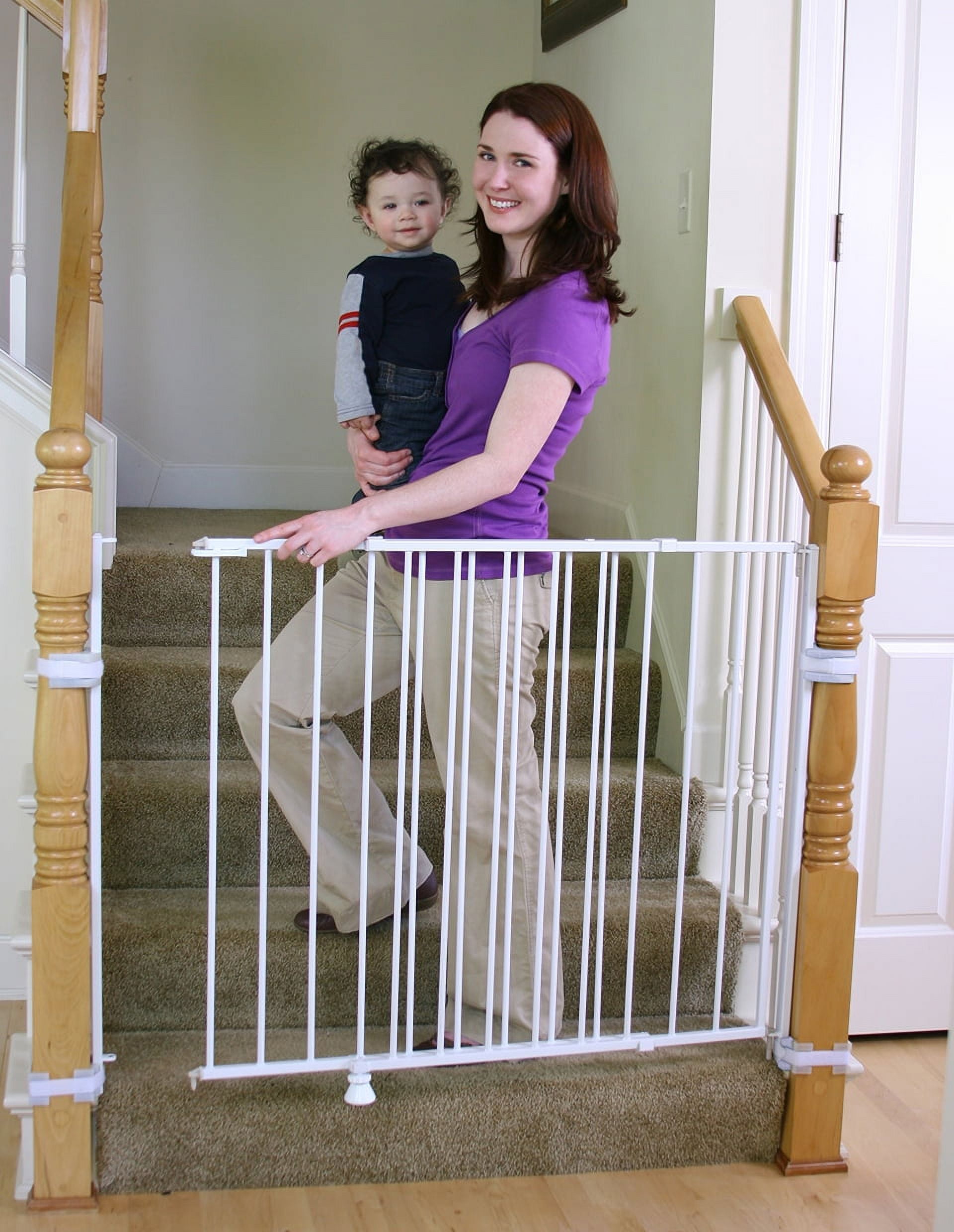 Walk-Thru Top Of Stairs Baby Gate