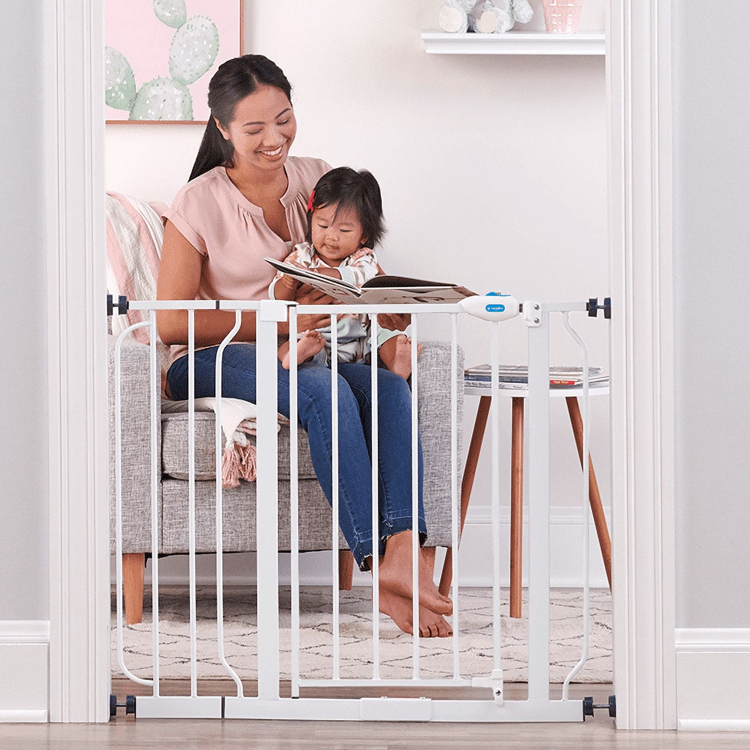 Regalo Extra Wide Baby Gate 29.5 38.5 with Walk Through Door For Ages 6 to 24 Months