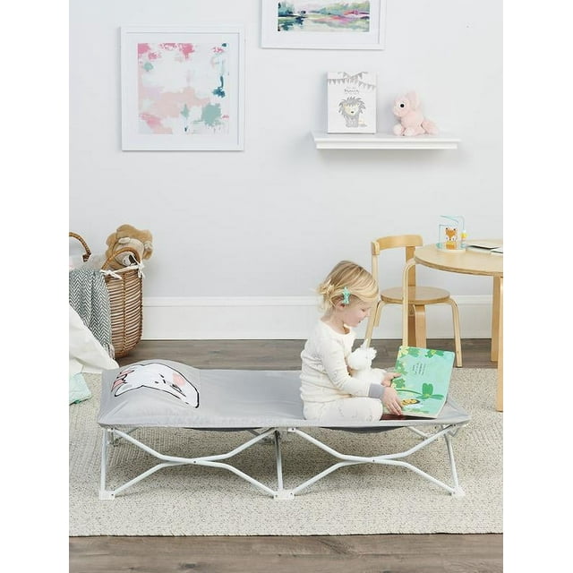 Regalo My Cot Pal Portable Toddler Cot Gray Bear My Cot Pal with