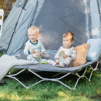 Regalo My Cot Twin Portable Toddler Bed for Kids, Gray, Ages 2-5, Travel